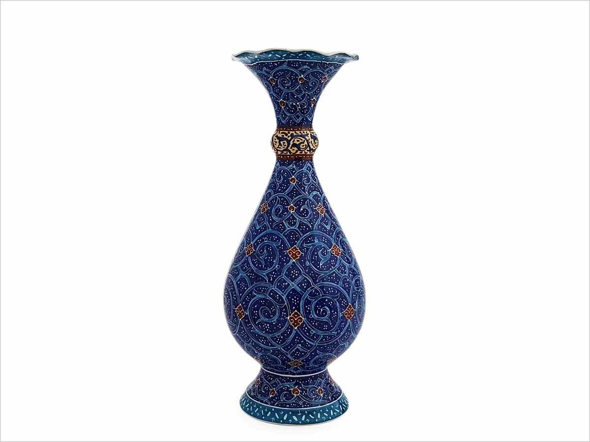 20 cm handcrafted Minakari Decorative Table Vase showcasing intricate Persian enamel patterns.