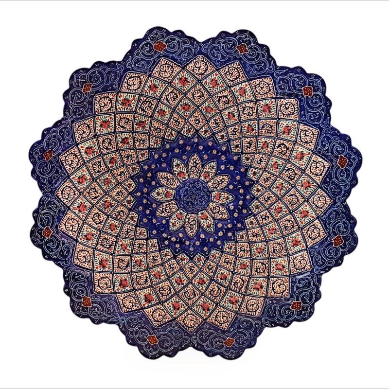 Persian Enamel (Minakari) Decorative Plate Copper