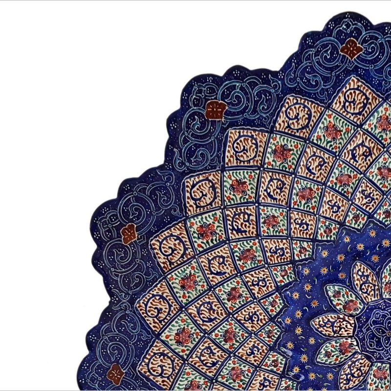 Alternative view of Persian Enamel Decorative Plate - 25 cm - Blossom Floral