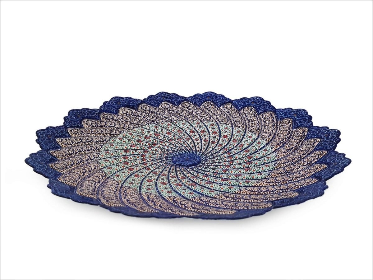 Persian Enamel (Minakari) Decorative Plate Copper