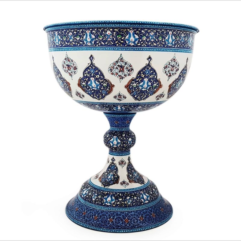 Hand-painted Persian Enamel Minakari Sang Ab vessel from Isfahan.