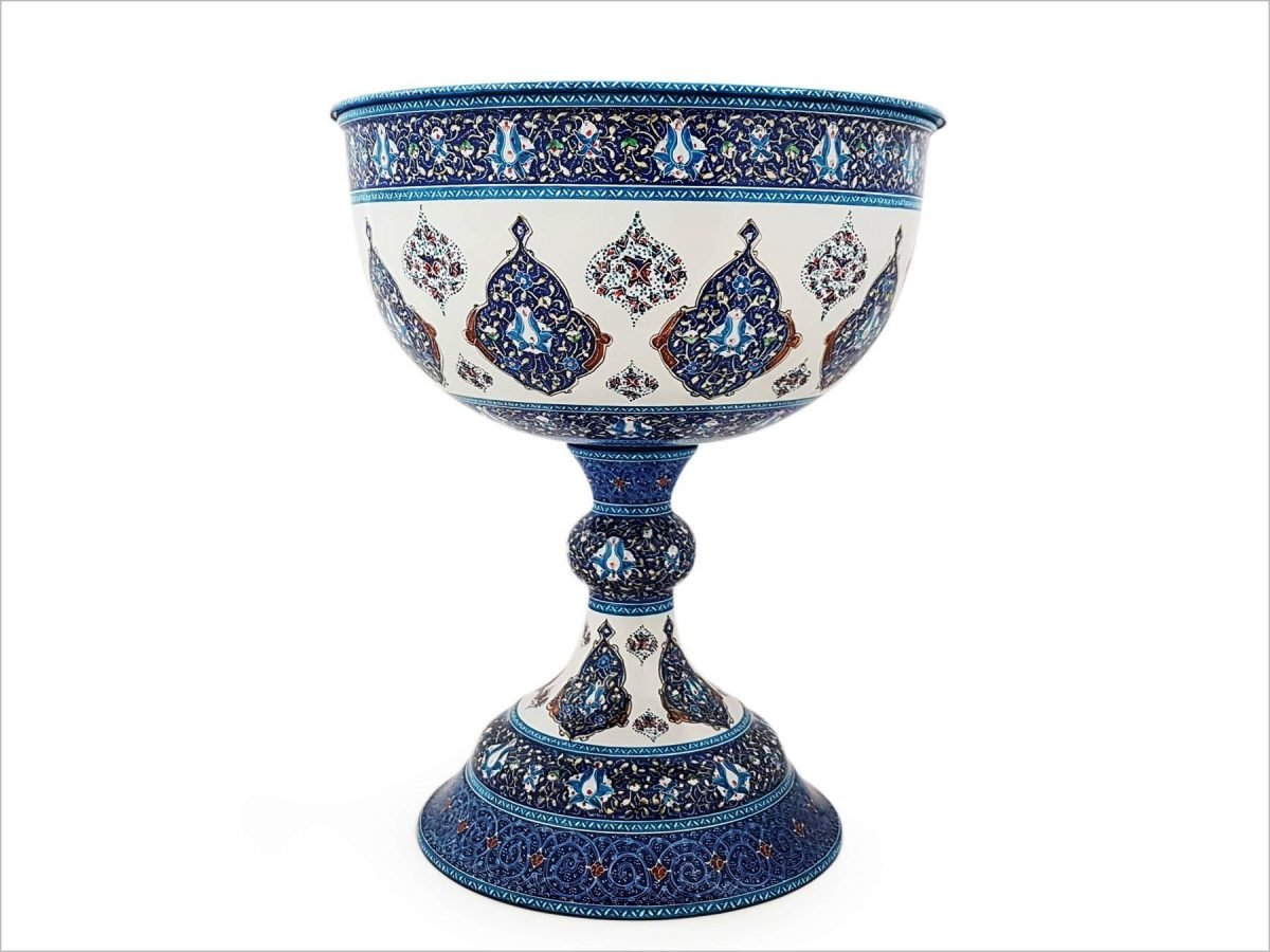 Hand-painted Persian Enamel Minakari Sang Ab vessel from Isfahan.