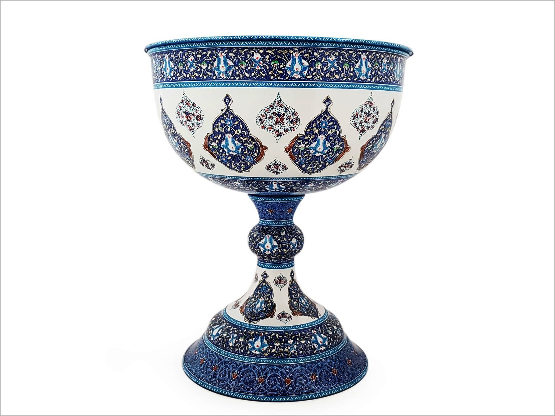 Hand-painted Persian Enamel Minakari Sang Ab vessel from Isfahan.