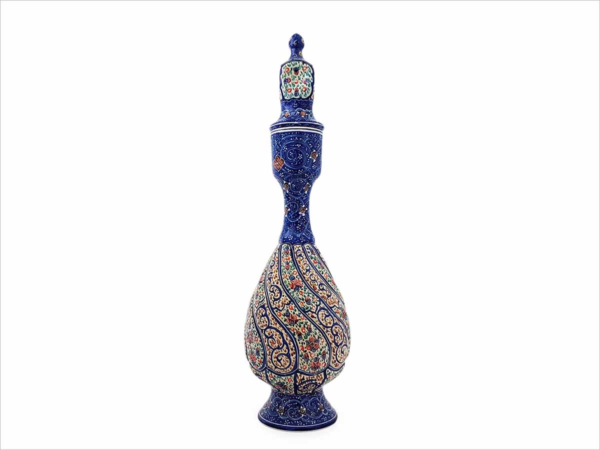 Persian Enamel Wine Decanter - Spiral Floral