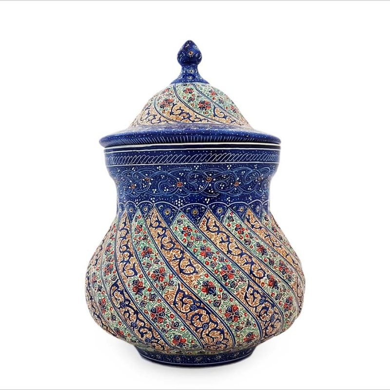 Persian Enamel Candy Jar - 18 cm