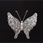Persian Filigree Butterflies crafted in silver-coated copper.