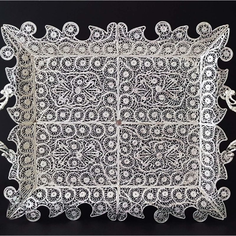 Luxury Filigree Teaware set with detailed craftsmanship from Isfahan