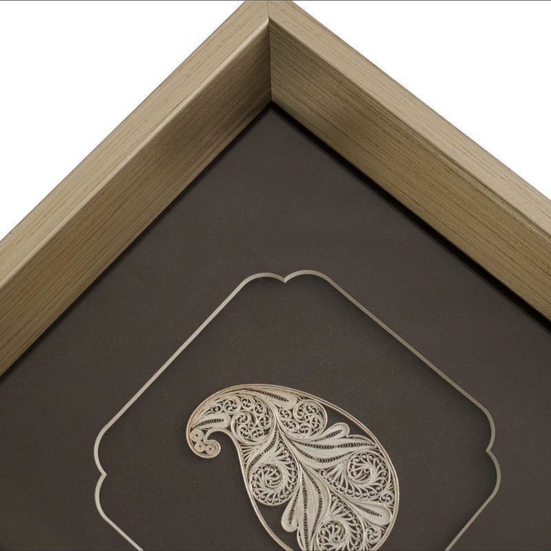 Persian Filigree Paisley Pattern With Frame