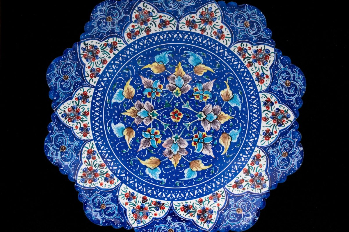 Persian Enamel Decorative Plate