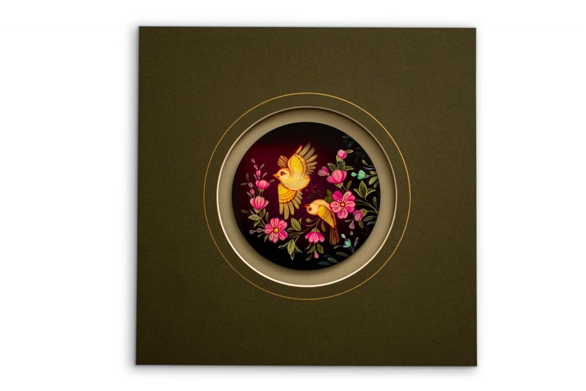 Persian Miniature Painting - Nightingales