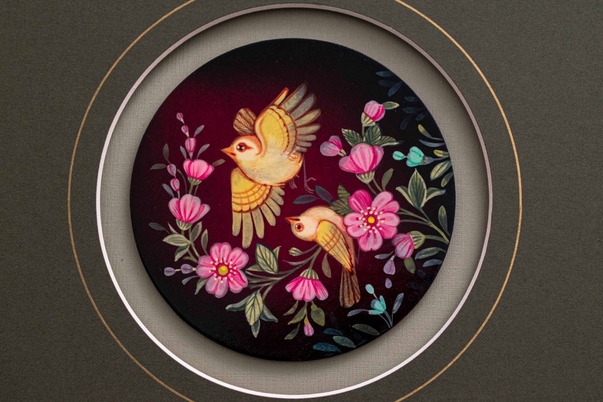 Persian Miniature Painting - Nightingales