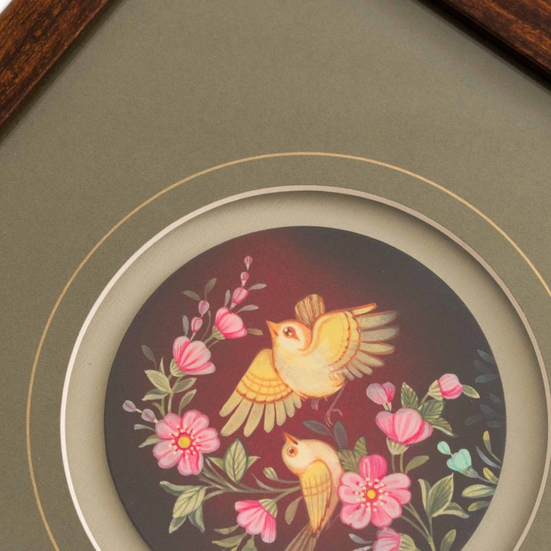 Persian Miniature Painting - Nightingales