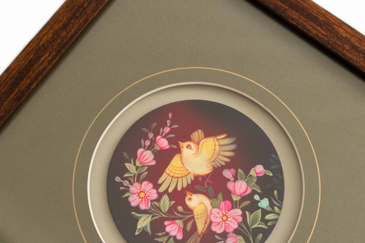 Persian Miniature Painting - Nightingales