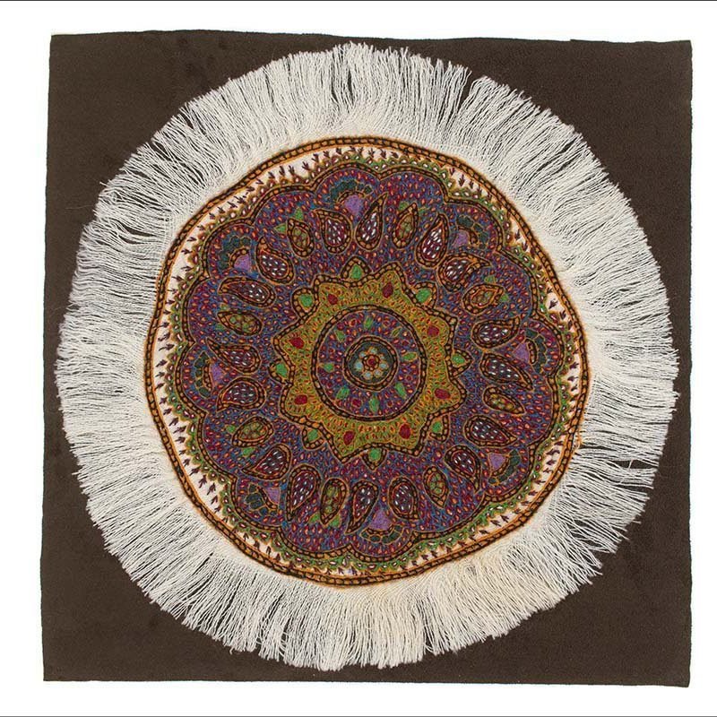 Handcrafted Persian Wall Art - Kermani Pateh - Captivating Paisley Design