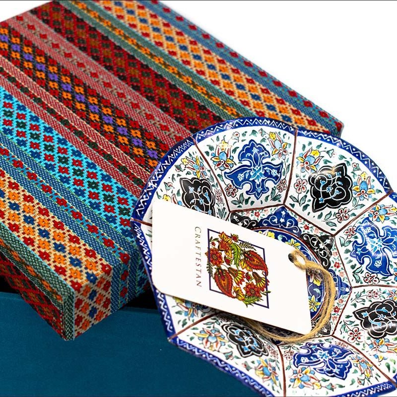 Alternative view of Persian Enamel Stem Dish - Royal Garden