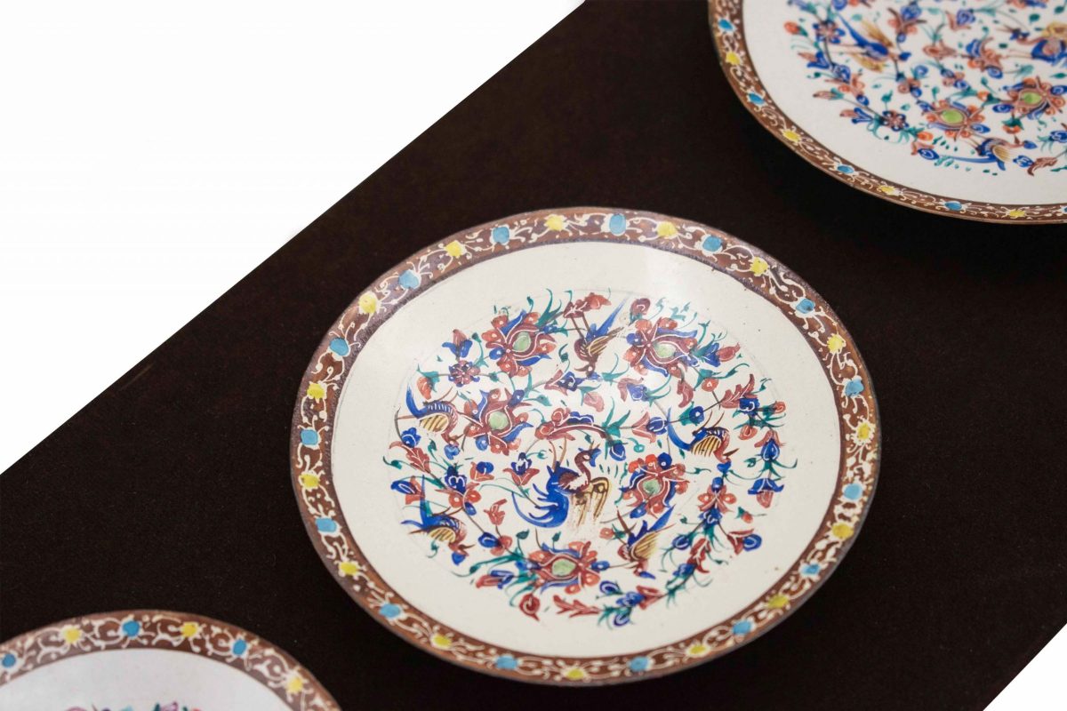 Persian Enamel Decorative Plate