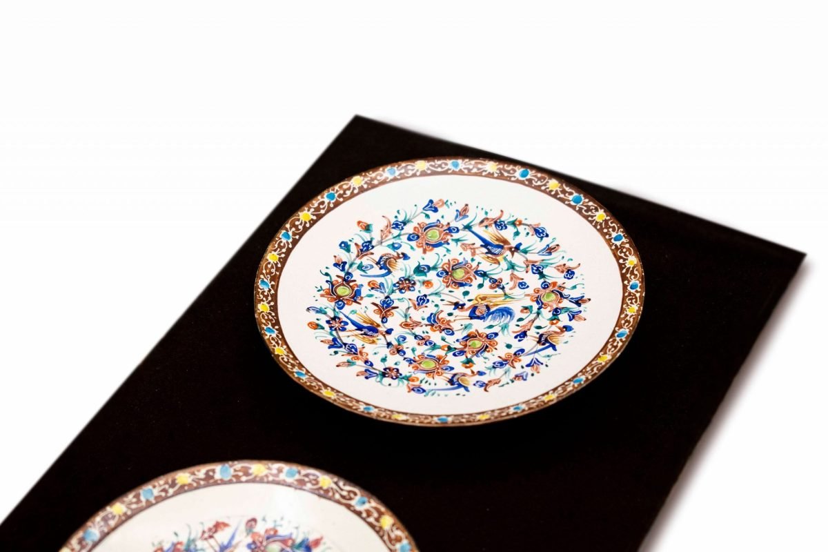 Persian Enamel Decorative Plate