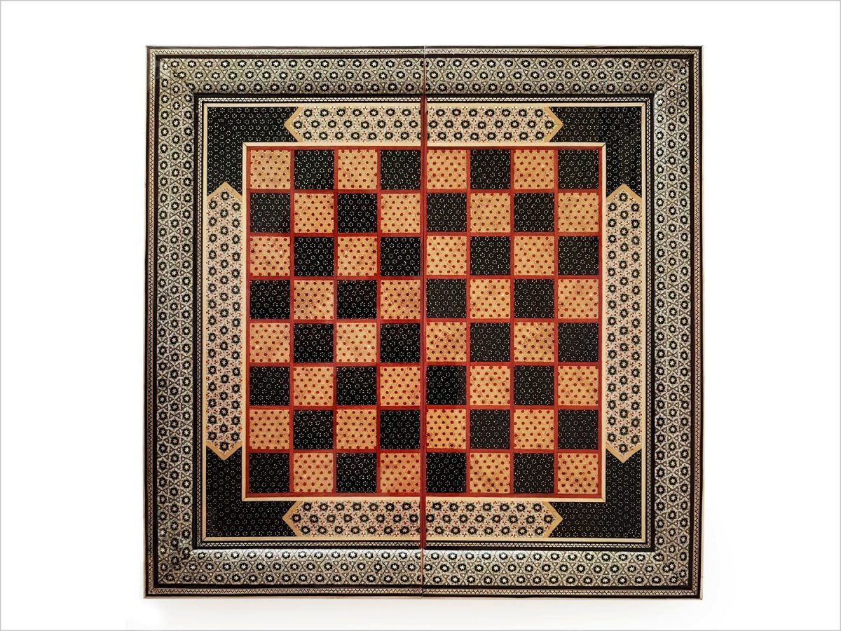 Persian Marquetry Backgammon / Chess Board - Diamond