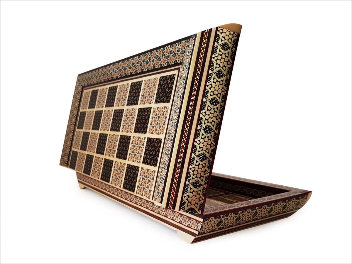 Persian Marquetry Backgammon / Chess Board - Geometric - Image 4