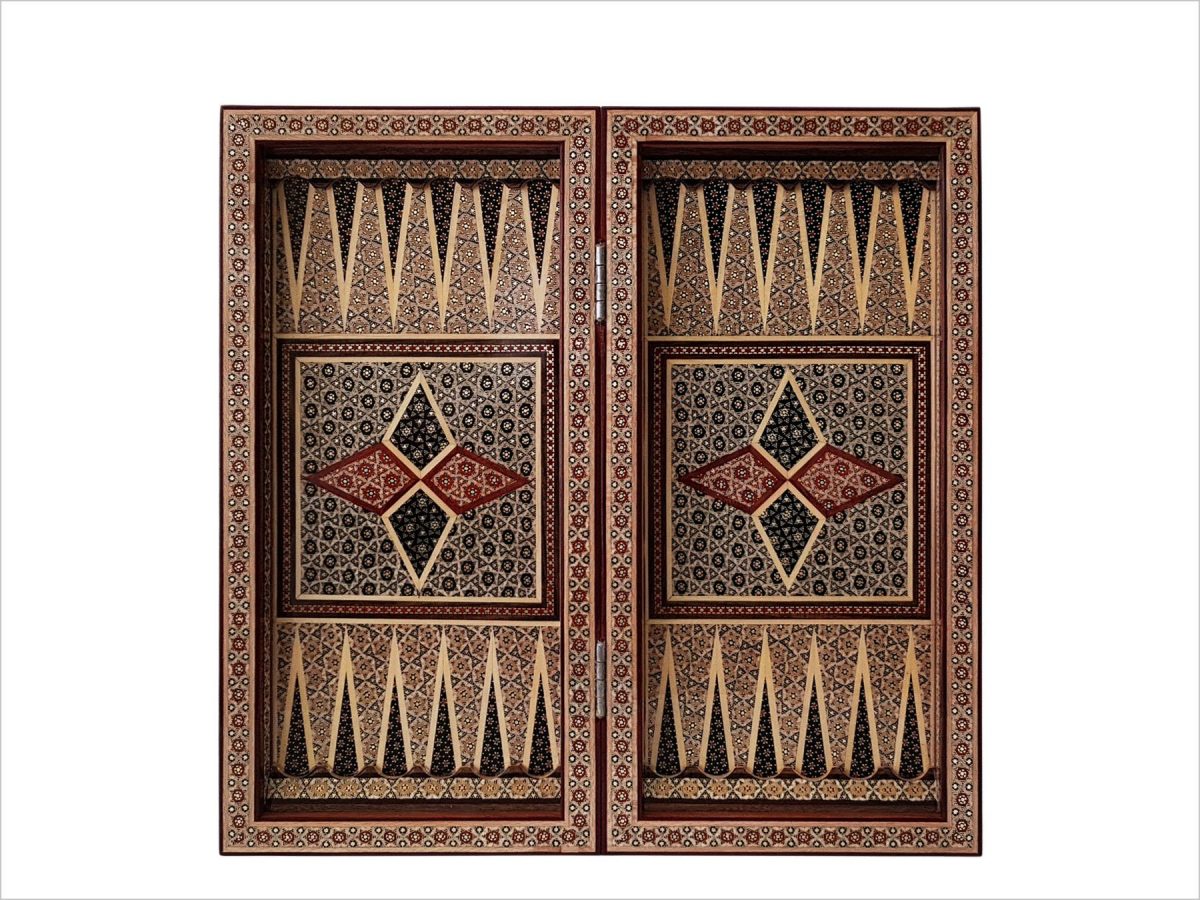 Persian Marquetry Backgammon / Chess Board - Geometric - Image 2