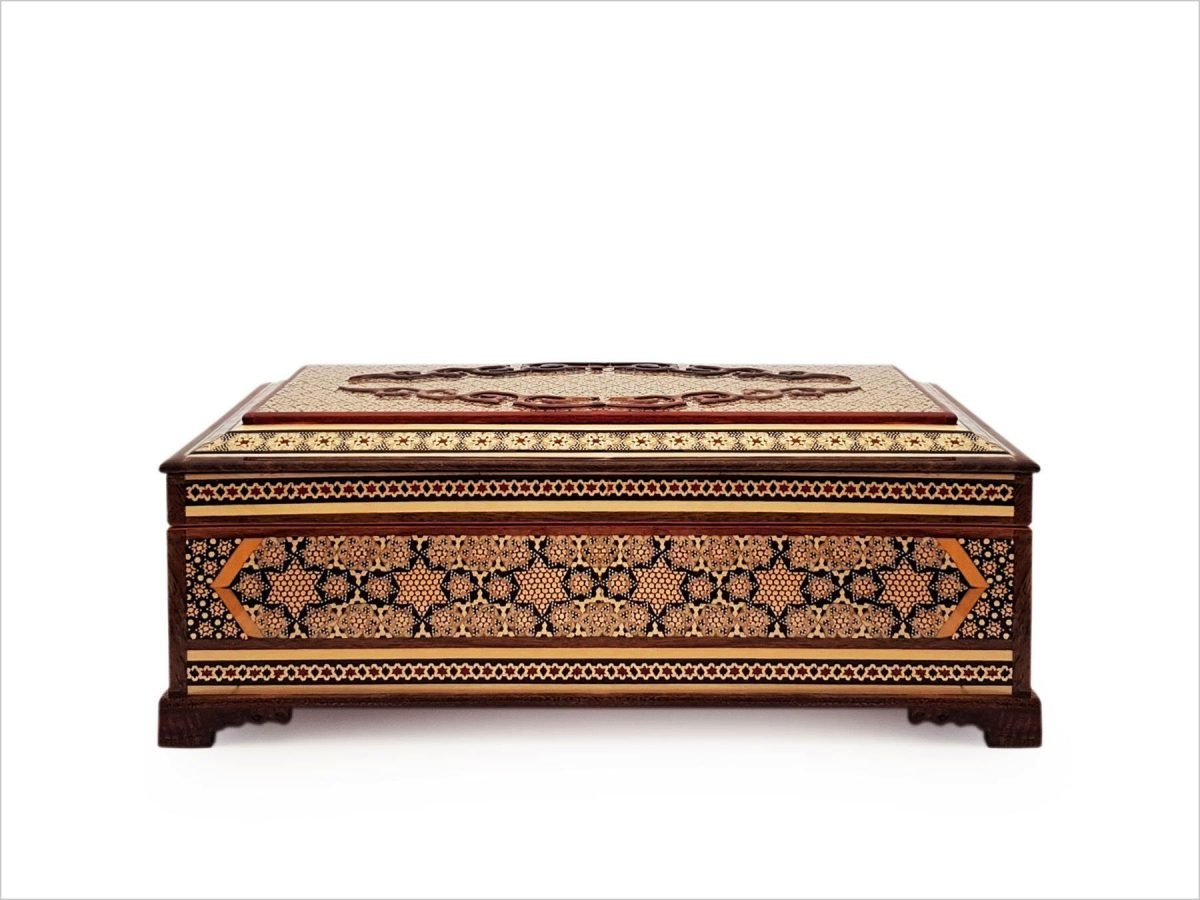 Exquisite Persian Marquetry ( Khatam ) Jewellery Box - Forty Pillars - Image 2