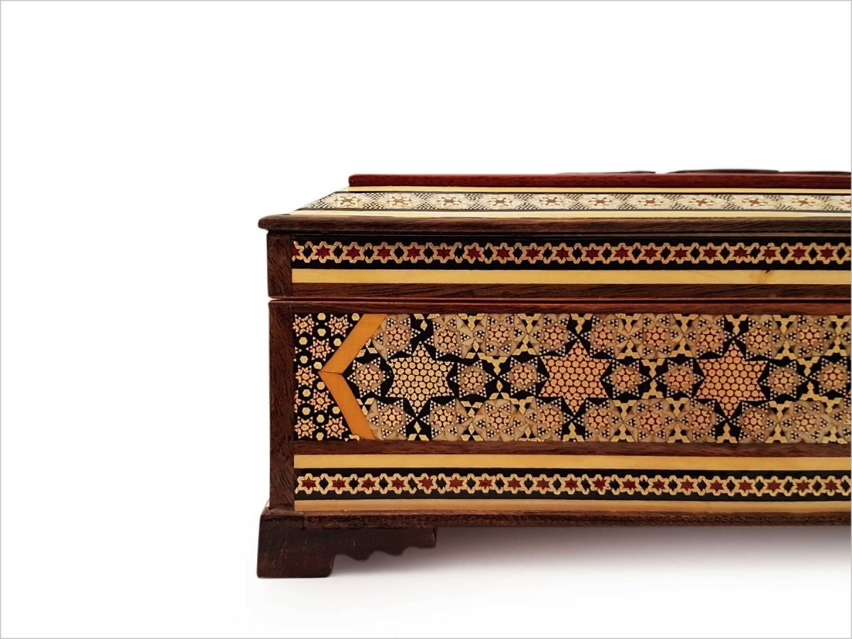 Exquisite Persian Marquetry ( Khatam ) Jewellery Box - Forty Pillars - Image 4
