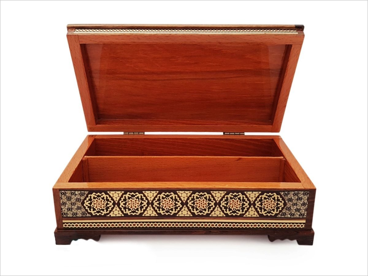 Exquisite Persian Marquetry ( Khatam ) Jewellery Box - Polo - Image 5