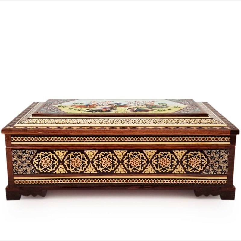 Alternative view of Exquisite Persian Marquetry ( Khatam ) Jewellery Box - Polo