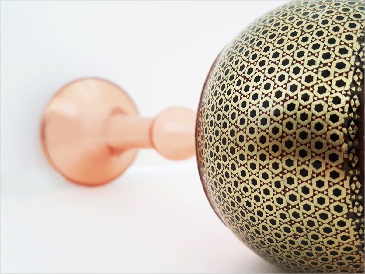 Persian Marquetry Decorative Vase - Cherry - Image 4