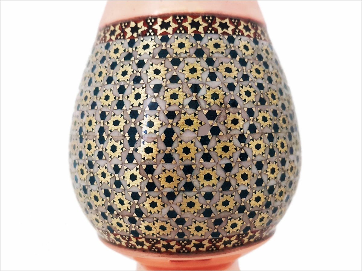 Persian Marquetry Decorative Vase - Image 2