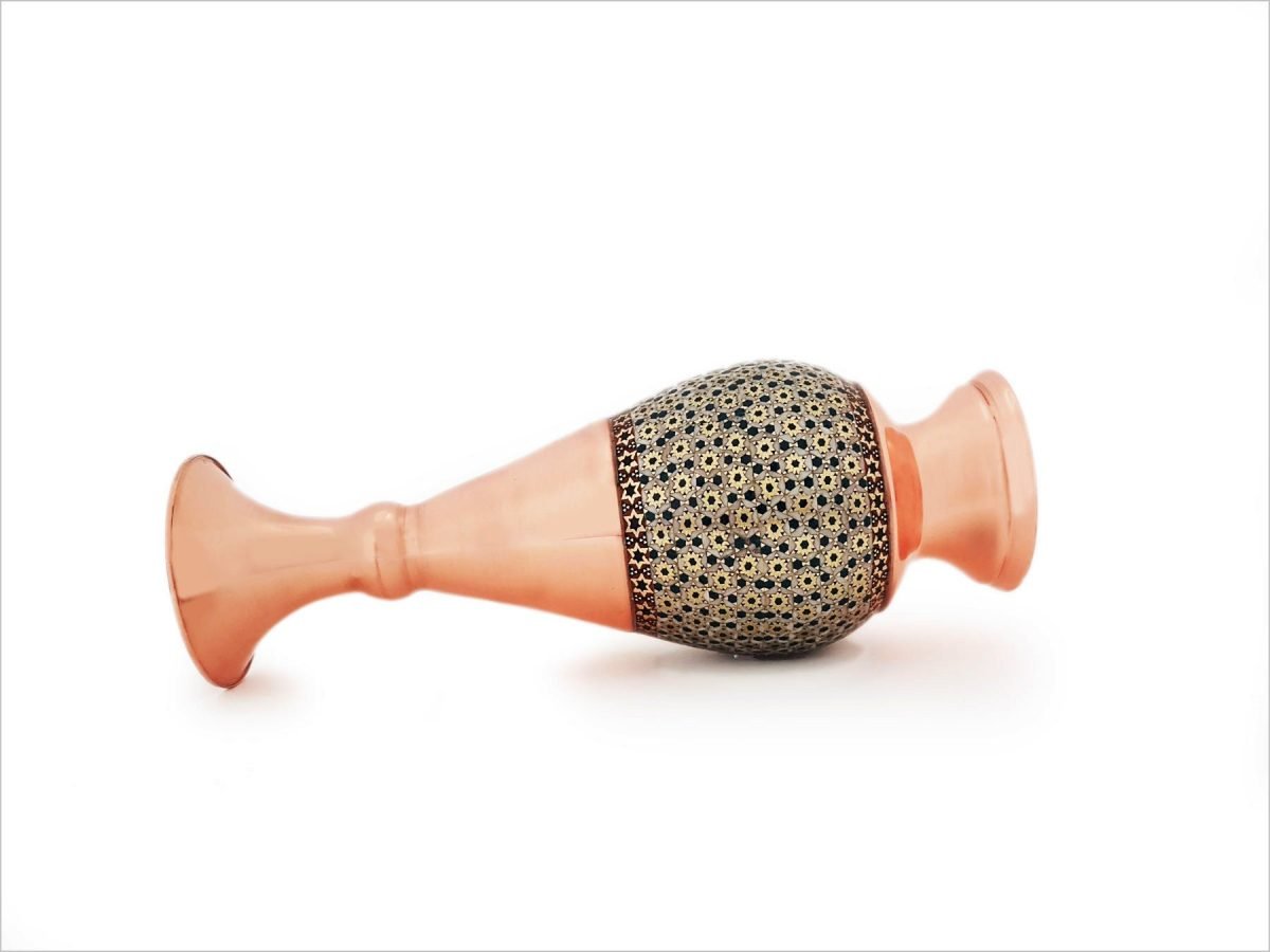 Persian Marquetry Decorative Vase - Image 3