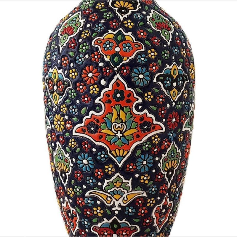 Alternative view of Persian Enamel Pottery Vase - Blossom Bud