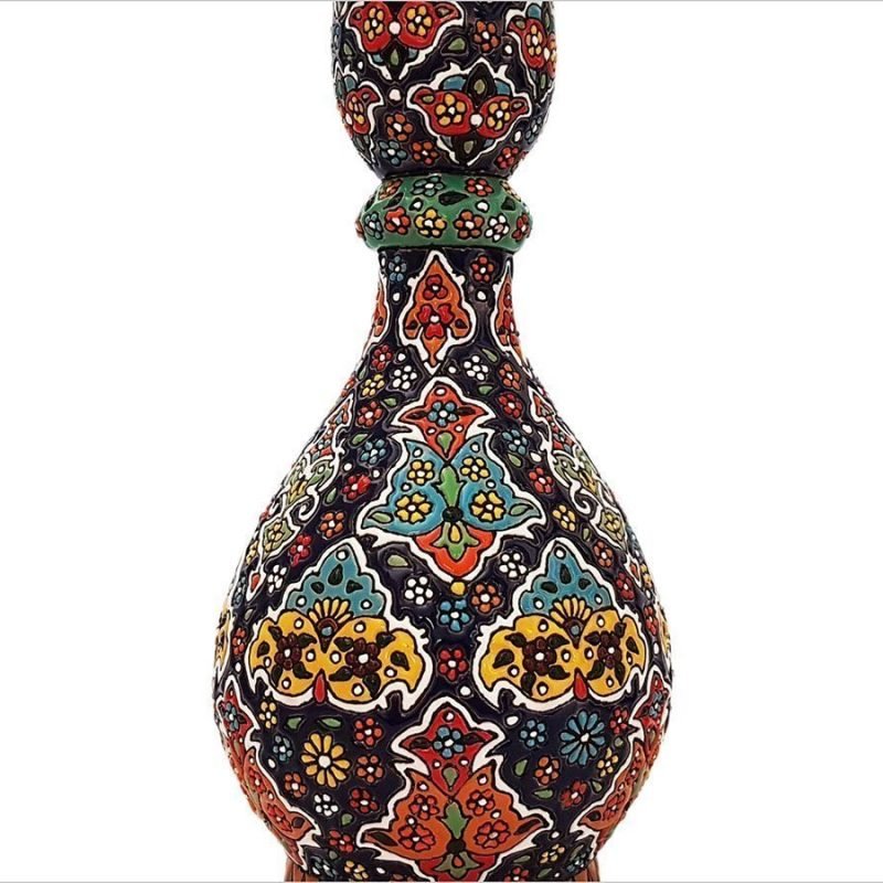 Alternative view of Persian Enamel Pottery Vase - Blossom Garden