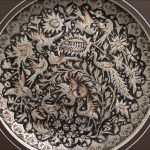 Handmade Persian Garden Metal Art showcasing the charm of Persian gardens and the intricate art of toreutics, created by Craftestan's skilled artisans.