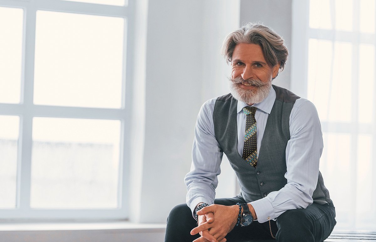 Black Geometric Hand-Embroidered Persian Tie - Elevate Your Style