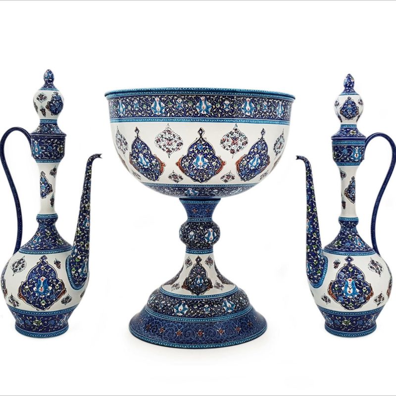 Persian Enamel Collection - Stem Bowl & Rose Water Sprinklers