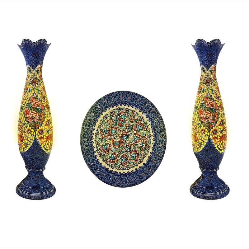 Persian Enamel Collection - Table Lamps & Decorative Plate