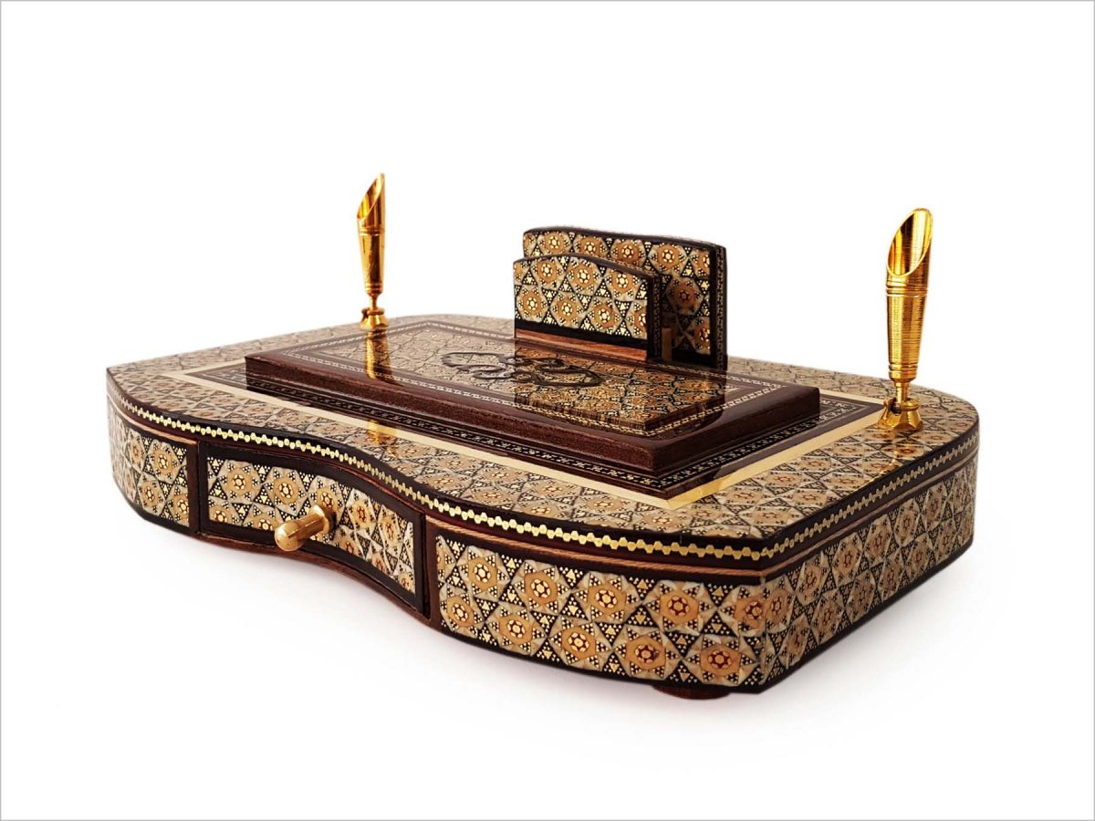 Persian Khatam Pen Holder - Sliding - Image 2