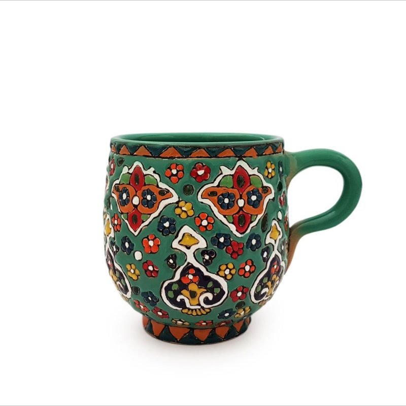 Persian Enamel Pottery Glass
