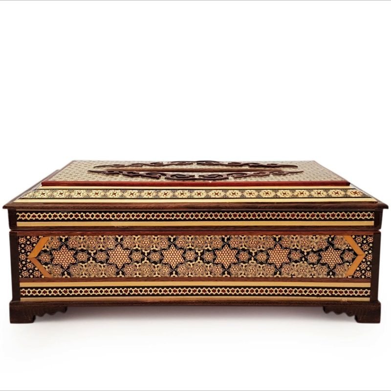 Alternative view of Exquisite Persian Marquetry ( Khatam ) Napkin Box - Forty Pillars