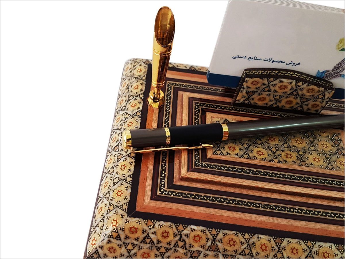 Persian Khatam Pen Holder - Double - Image 5