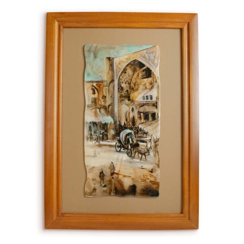 Persian Wall Art Water-Painting On Marble - Isfahan