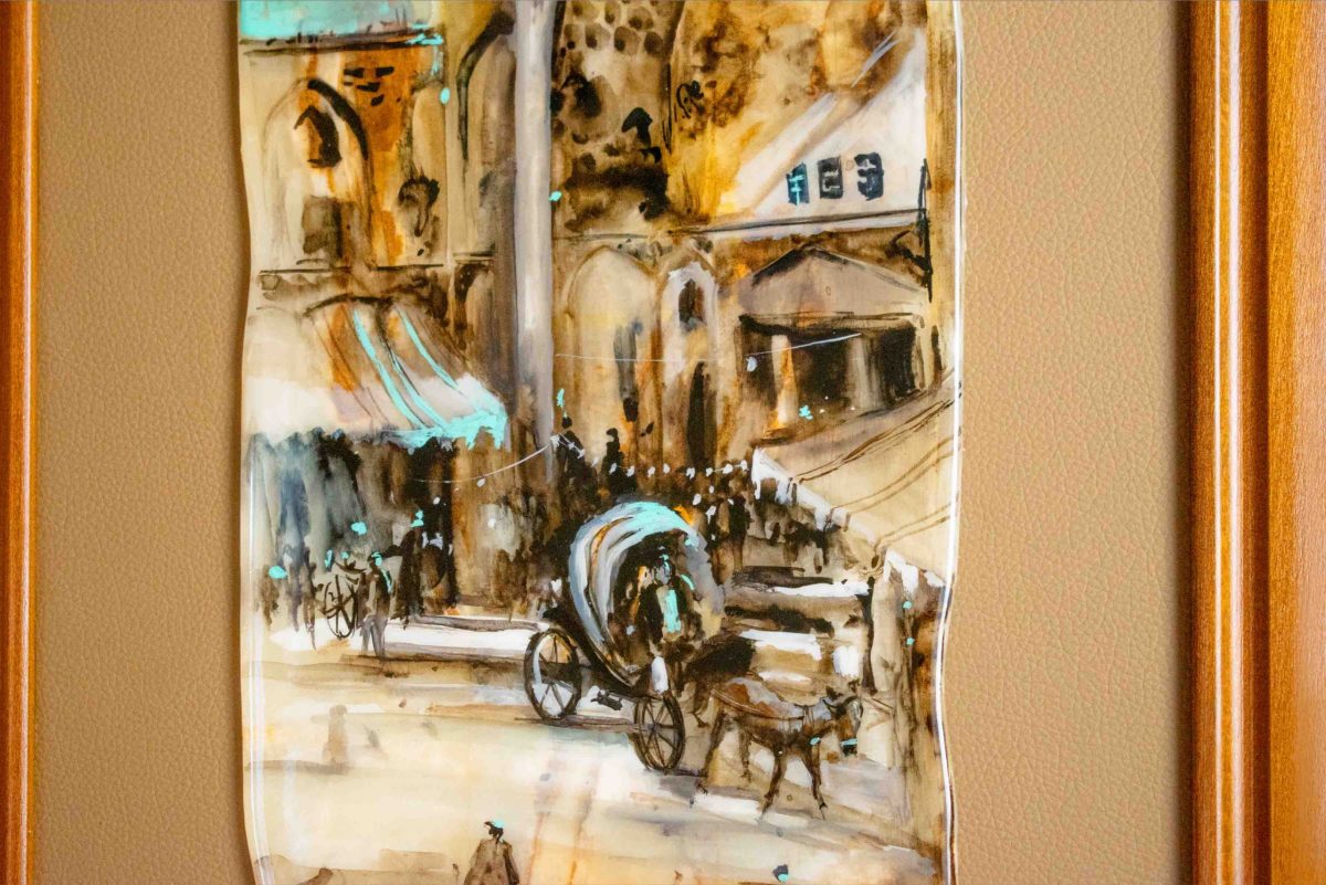 Persian Wall Art Water-Painting On Marble - Isfahan