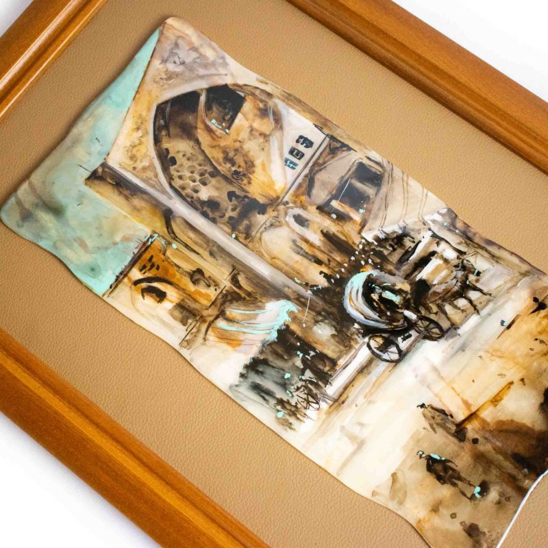 Persian Wall Art Water-Painting On Marble - Isfahan