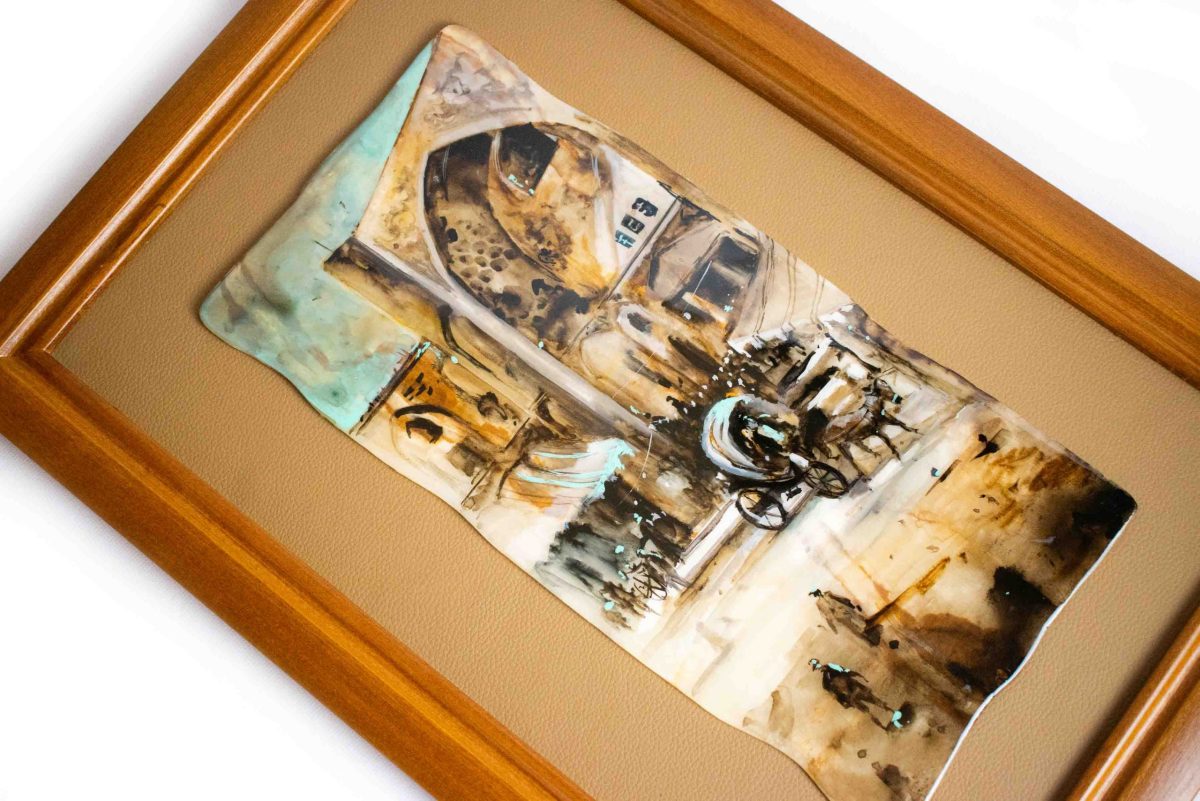 Persian Wall Art Water-Painting On Marble - Isfahan