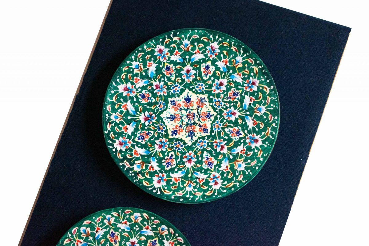 Persian Enamel Decorative Plate