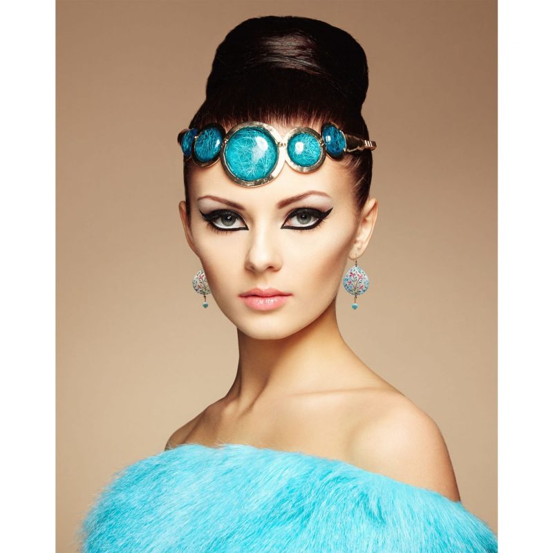 Persian Enamel Watercolour Painting Earring