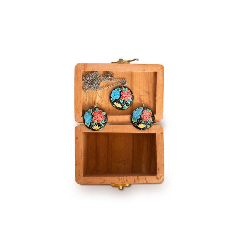 Alternative view of Wooden Watercolour Painted Jewellery Box - Moonlight