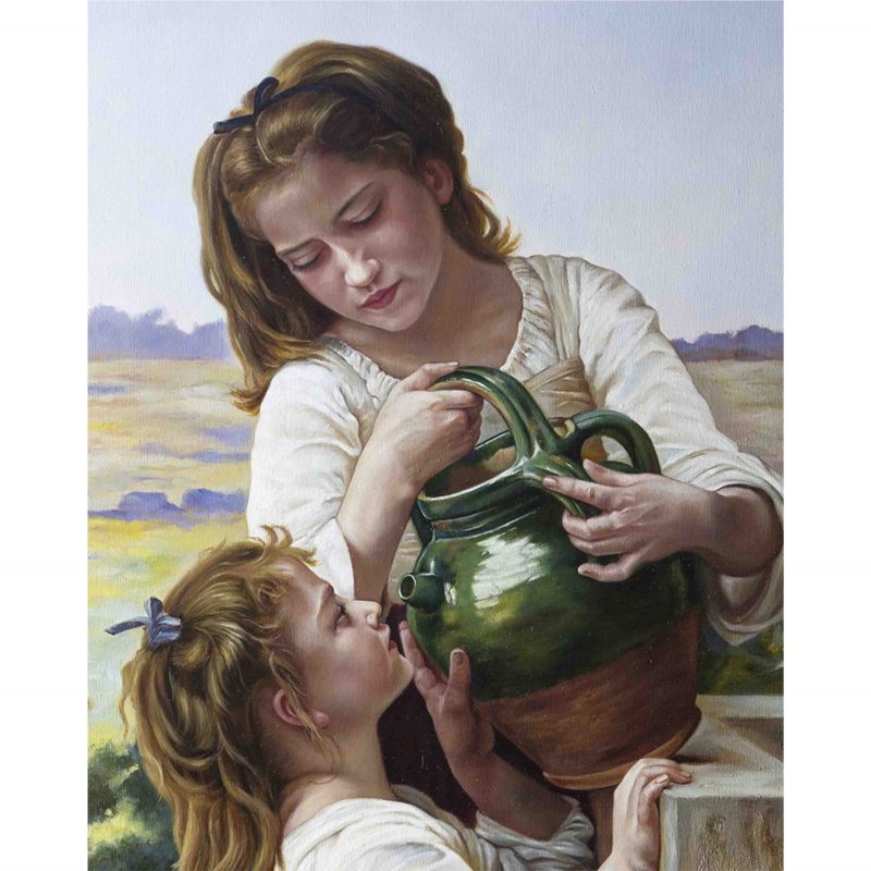 Bouguereau At the Fountain Replica on Craftestan - Timeless Artistry and Elegance