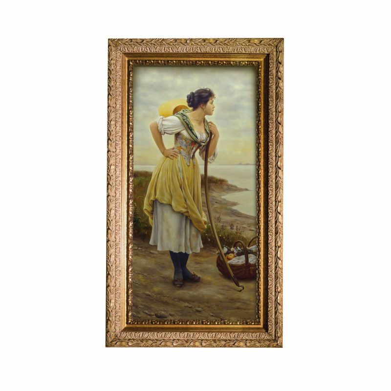 Museum-quality replica of Eugene de Blaas's Awaiting the Return painting